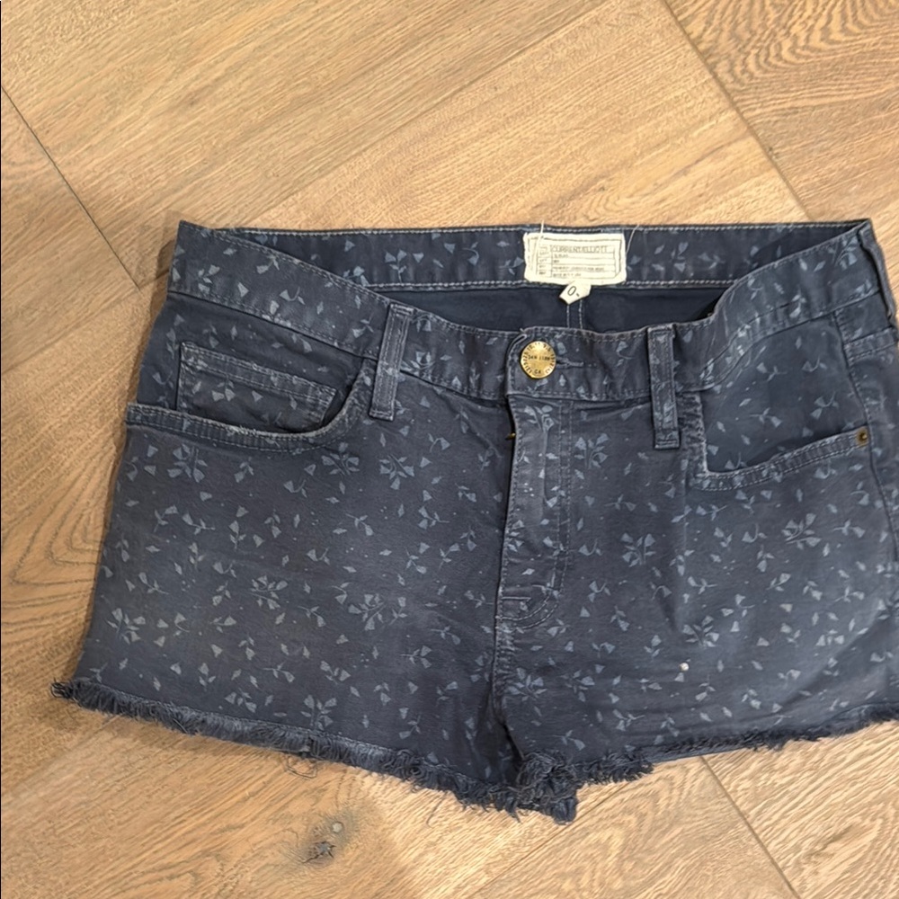 Current/Elliott Distressed Jean Shorts